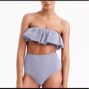 J.crew gingham swimsuit size S BOTTOMS